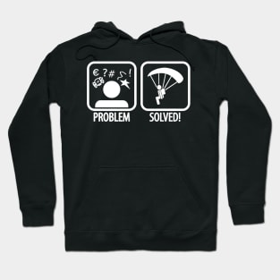 Problem solved skydiving (white) Hoodie